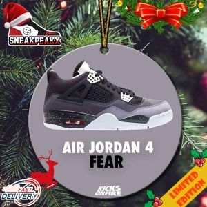 Air Jordan 4 Fear Jordan Brand Sneaker Christmas 2023 Tree Decorations Ornament