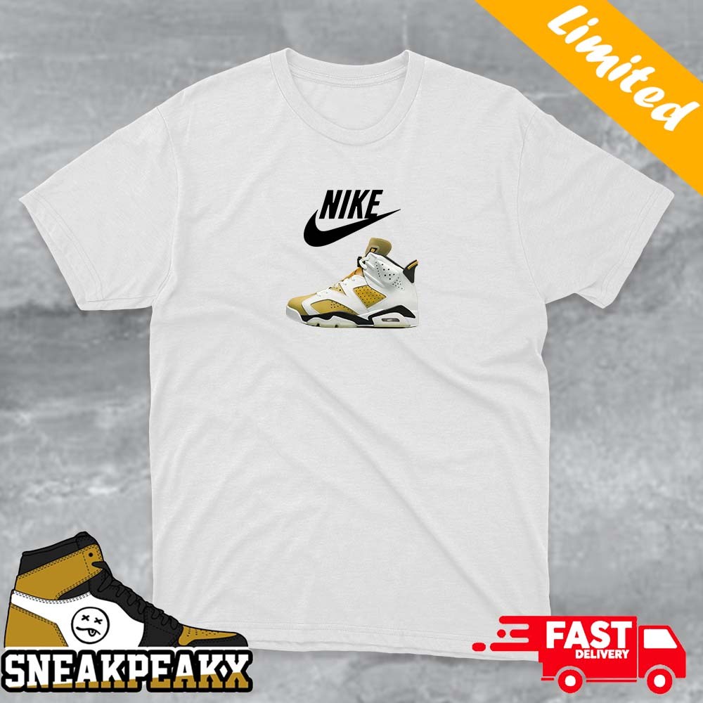 Nike Air Jordan 6 Yellow Ochre For Sneaker Lover Unisex T-shirt