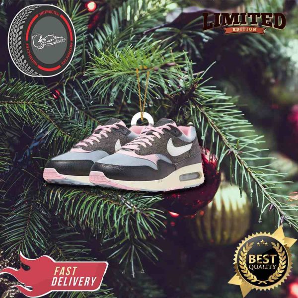 Nike Air Max 1 Black Pink Denim Custom Sneaker Christmas Ornaments 2023