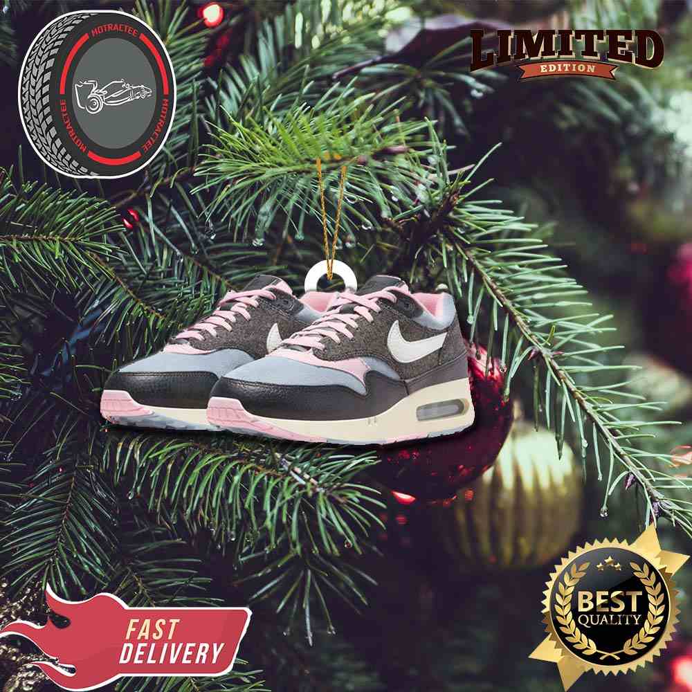 Nike Air Max 1 Black Pink Denim Custom Sneaker Christmas Ornaments 2023