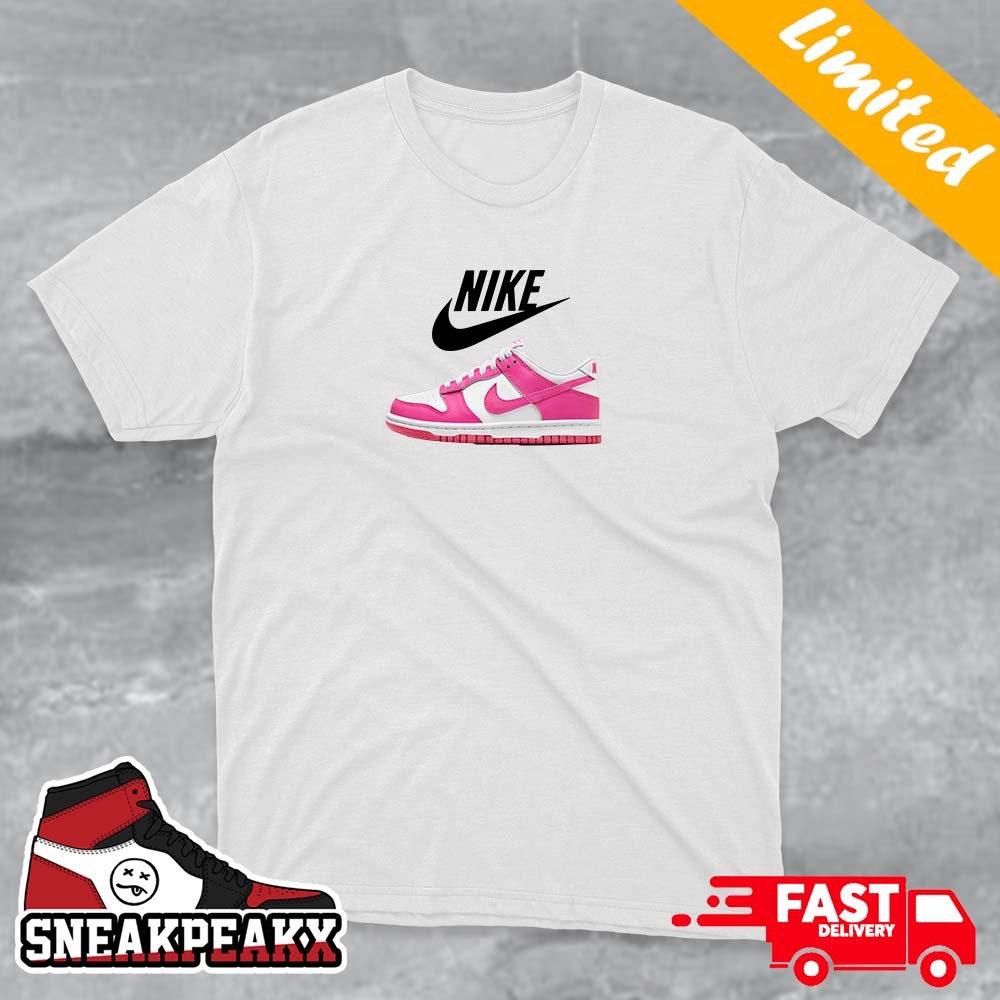 Nike Dunk Low GS Laser Fuchsia Custom Sneaker Unisex T-shirt