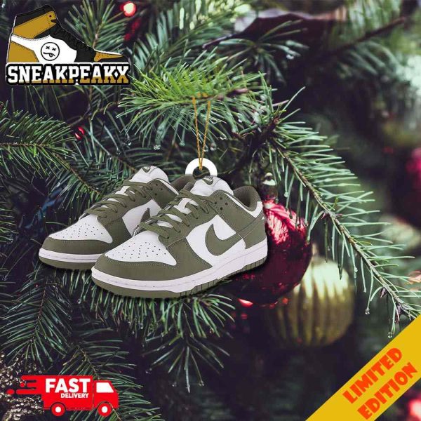 Nike Dunk Low Medium Olive Custom Sneaker Christmas Ornaments 2023