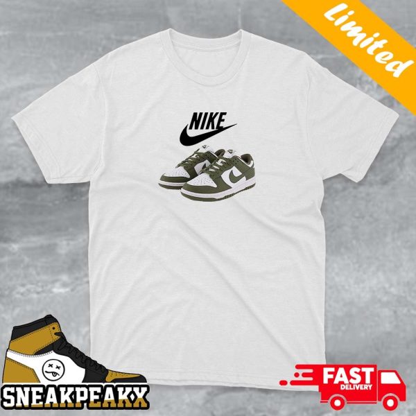 Nike Dunk Low Medium Olive Custom Sneaker Unisex T-shirt