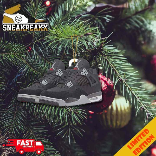 Nike Jordan 4 Black Canvas For Sneaker Lover Christmas Ornaments 2023