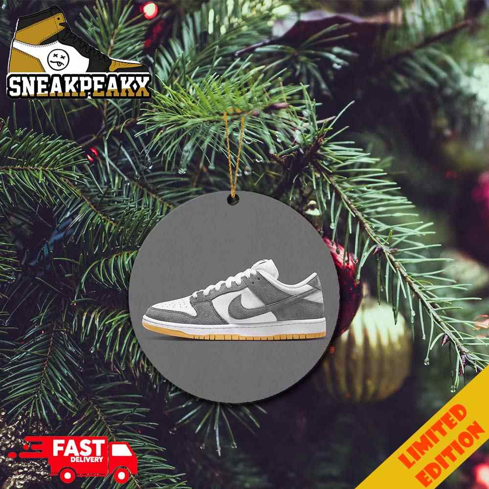 Nike SB Dunk Low Grey Suede Custom Sneaker Christmas Ornaments 2023