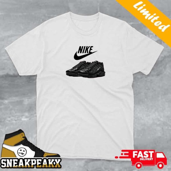 Nike Air Max Plus Black Patent Chrome Sneaker T-shirt