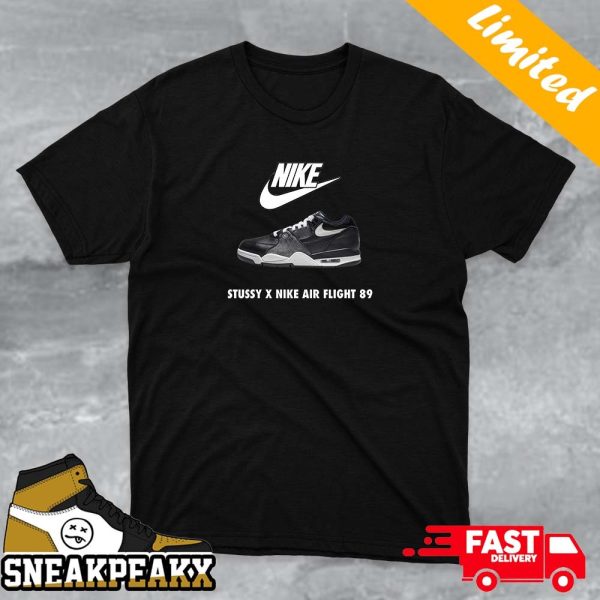 Stussy x Nike Air Flight 89 Black Unique Sneaker T-shirt