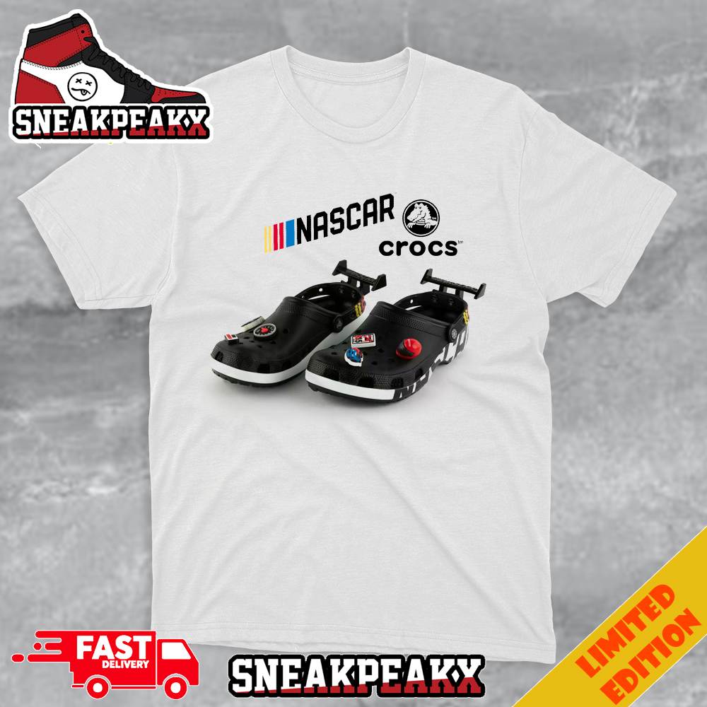 NEW NASCAR x Crocs Classic Clogs Dropped Today Sneaker T-Shirt