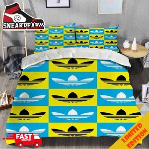 Adidas Mix Logo Color Pattern Fashion And Style Home Decor Bedding Set Duvet Cover And Pillow Cases