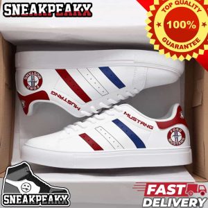 Ford Mustang Stan Smith Red White Blue Line Sneaker Shoes For Adidas Lovers