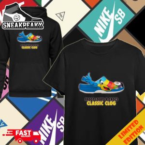 Froot Loops x Crocs Classic Clog Kicks On Fire Sneaker T-Shirt